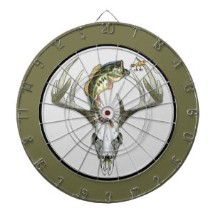 Fishing Hunting Buck Bass Fish Dartboard