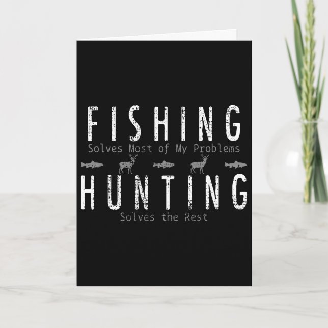 Fishing Hunting Gift Hunt  Card (Front)