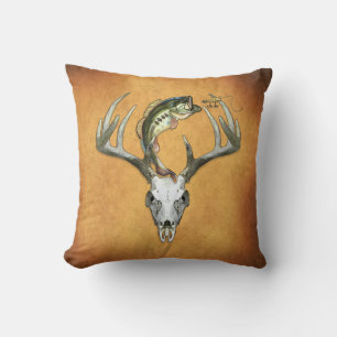 Fishing Hunting Rustic Cushion