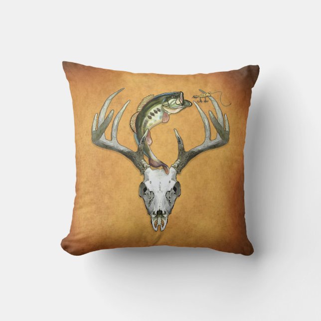 Fishing Hunting Rustic Cushion (Front)