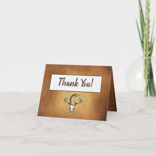 Fishing Hunting Thank You Card (Front)