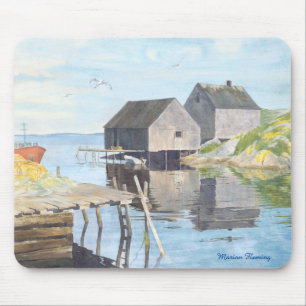 Fishing Huts Mouse Mat