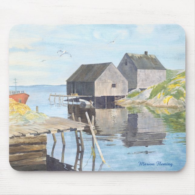 Fishing Huts Mouse Mat (Front)