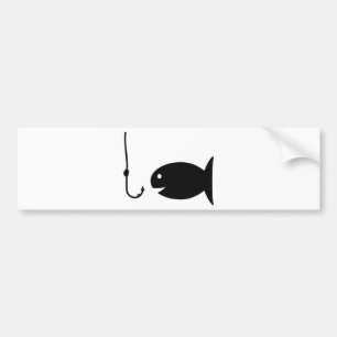 fishing icon bumper sticker