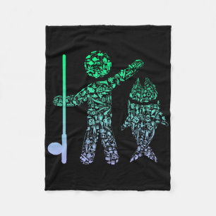 Fishing Icon For Fisherman Boys Fishing  Fleece Blanket
