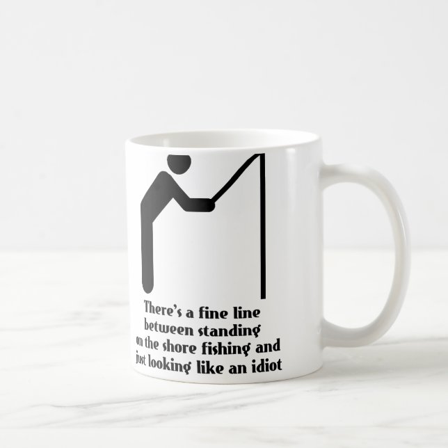 Fishing Idiot Funny Mug Humour (Right)