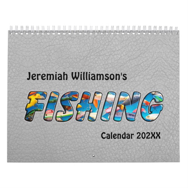 Fishing Images and Text on each page Calendar (Cover)