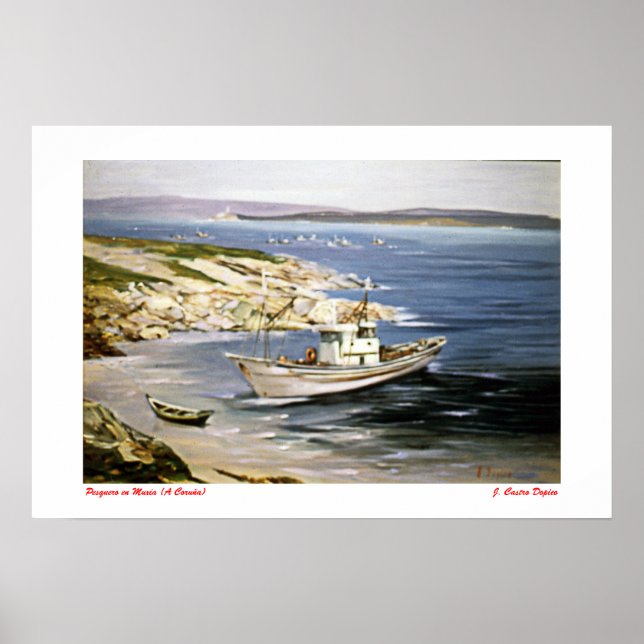 Fishing in Muxía (A Coruña) Poster (Front)