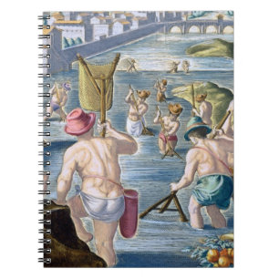 Fishing in Shallow Waters Using Nets, plate 96 fro Notebook