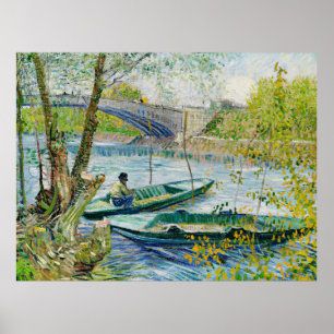 Fishing in Spring by Vincent van Gogh Poster