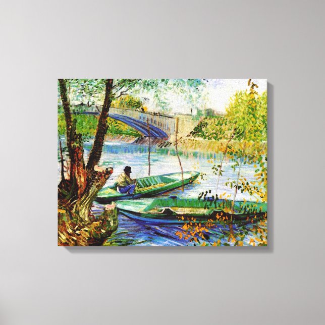 Fishing in Spring Vincent van Gogh Canvas Print (Front)