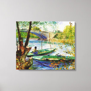 Fishing in Spring Vincent van Gogh Canvas Print