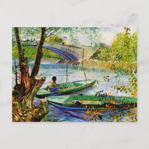 Fishing in Spring, Vincent van Gogh. Postcard