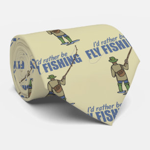 Fishing in Waders "I'd Rather Be Fly Fishing" Tie