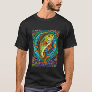 Fishing Indigenous Tribal Dot Art Australian Barra T-Shirt