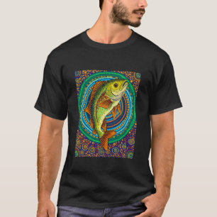 Fishing Indigenous Tribal Dot Art Australian Barra T-Shirt