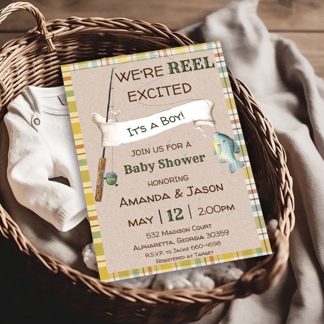 Fishing Invitation Boy Baby Shower Invitation (Creator Uploaded)