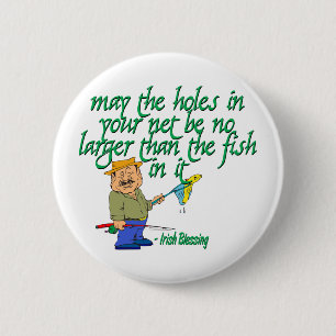 Fishing Irish Blessing 6 Cm Round Badge