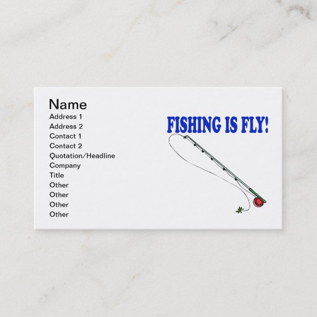 Fishing Is Fly Business Card (Front)