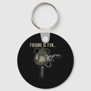 Fishing Is Fun Bird's Nest Key Ring