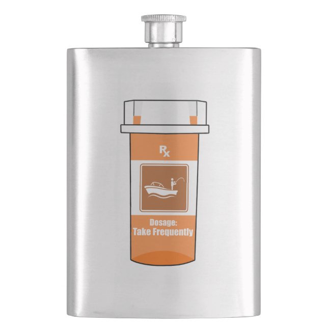 Fishing Is My Drug Hip Flask (Front)