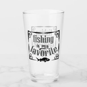 Fishing is my favourite quote  glass