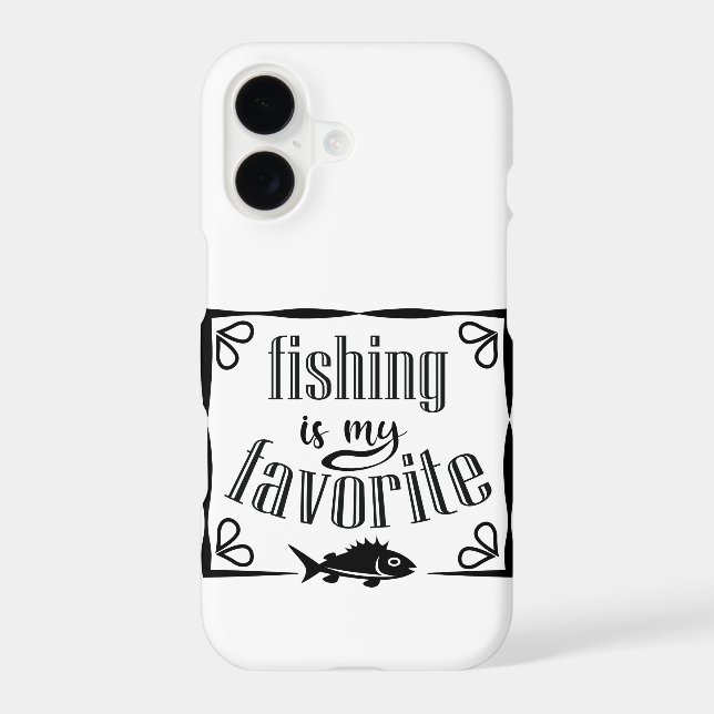 Fishing is my favourite quote  iPhone case (Back)