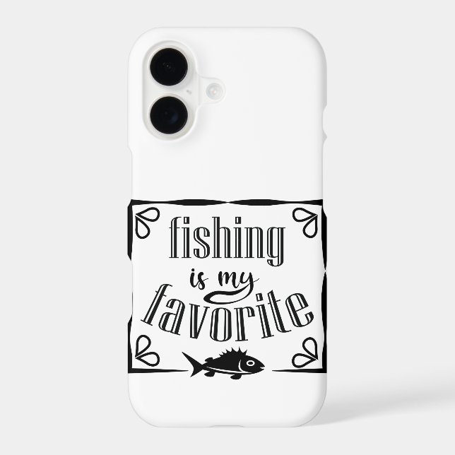Fishing is my favourite quote  iPhone case (Back)
