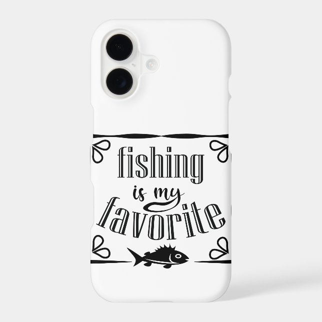 Fishing is my favourite quote  iPhone case (Back)