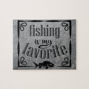 Fishing is my favourite quote  jigsaw puzzle