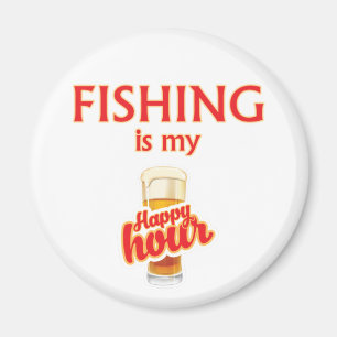 Fishing Is My Happy Hour Magnet