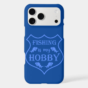 Fishing is my hobby shield quote on crest