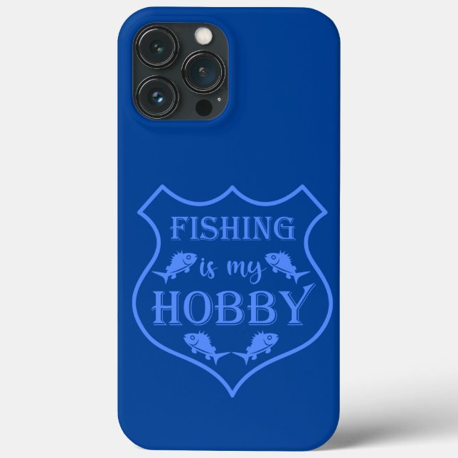 Fishing is my hobby shield quote on crest  Case-Mate iPhone case (Back)