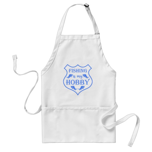 Fishing is my hobby shield quote on crest  standard apron (Front)