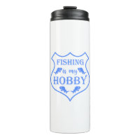 Fishing is my hobby shield quote on crest 