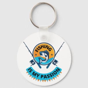 Fishing Is My Passion , lets go fishing T-Shirt Key Ring