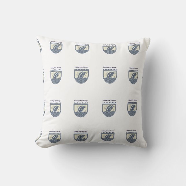 Fishing is My Therapy Cushion (Front)