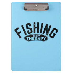 fishing is my therapy fisherman funny gift ideas clipboard