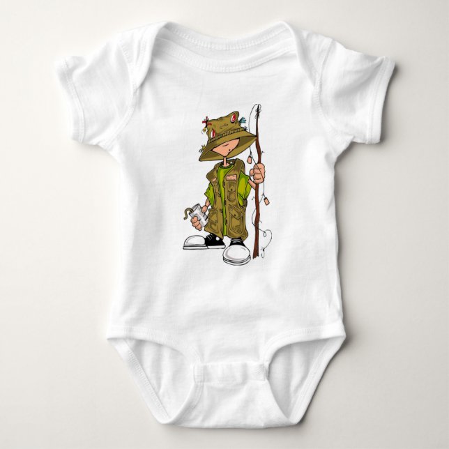 Fishing Kid Baby Bodysuit (Front)