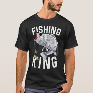 Fishing King Largemouth Bass  Fisherman Fathers' D T-Shirt