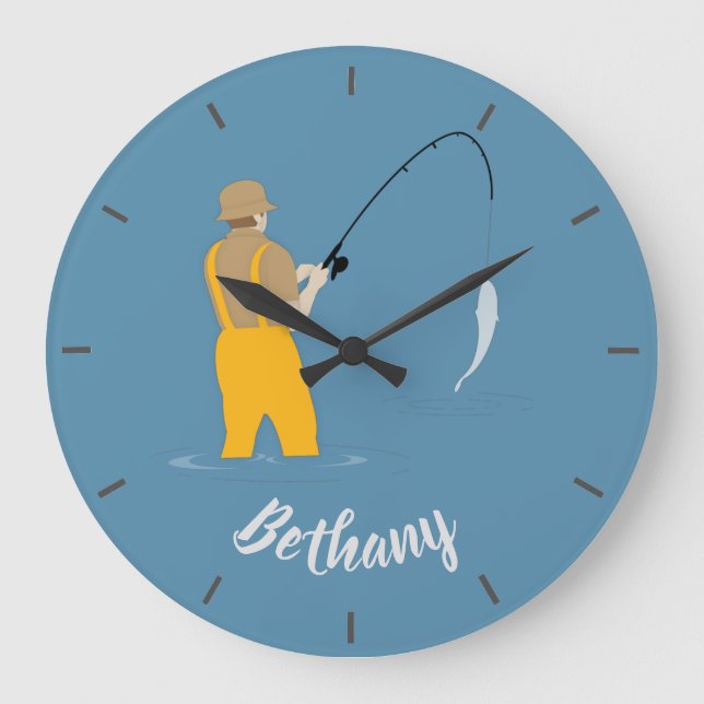 Fishing Large Clock (Front)