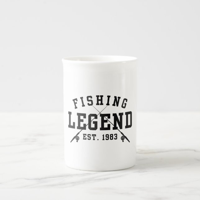 Fishing Legend Established 1983 Bone China Mug (Front)