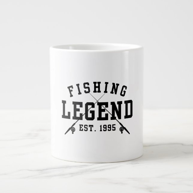 Fishing Legend Established 1995 Large Coffee Mug (Front)