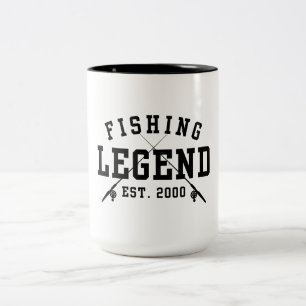 Fishing Legend Established 2000 Two-Tone Coffee Mug