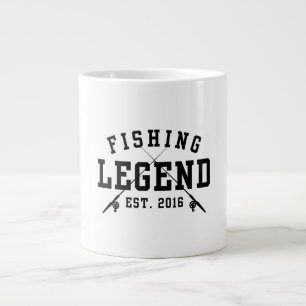 Fishing Legend Established 2016 Large Coffee Mug