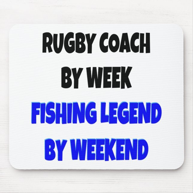 Fishing Legend Rugby Coach Mouse Mat (Front)