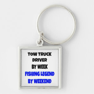 Fishing Legend Tow Truck Driver Key Ring