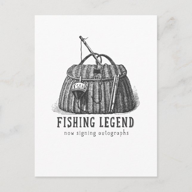 Fishing Legend Vintage Tackle Box Postcard (Front)