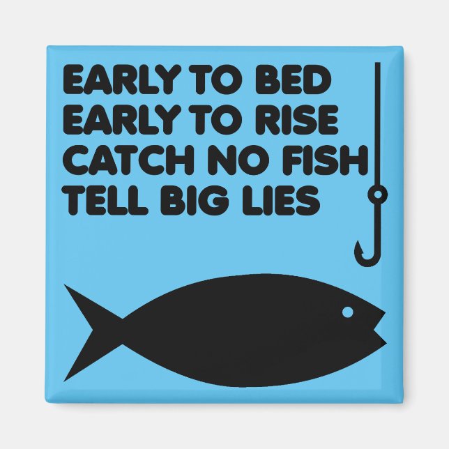 Fishing Lies Funny Fridge Magnet (Front)