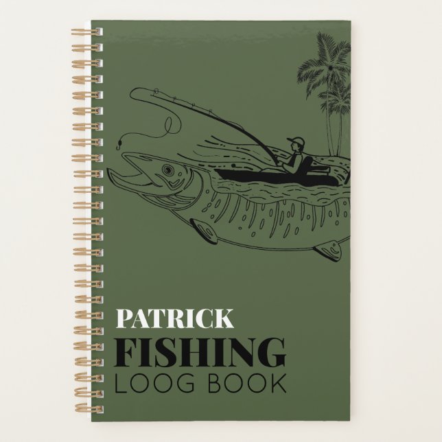 Fishing Log Book Fishing Diary Fisherman  Planner (Front)